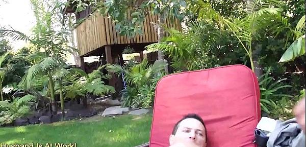  Aubrey Adams Gets Fucked In The Backyard While A Peeping Tom Watches